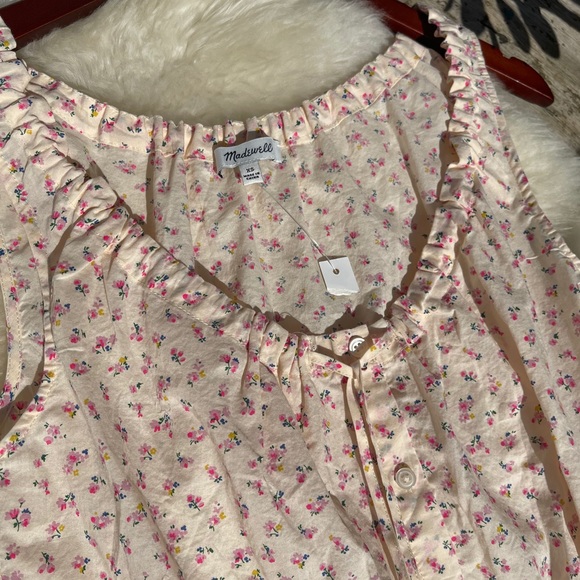 MADEWELL🌸🌸Shirred drawstring tank top various Sz - Picture 6 of 10